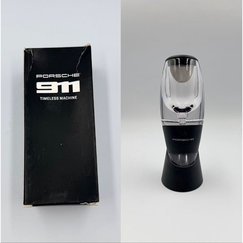 NIB Vinturi Red Wine Aerator w Stand and Filter Porsche 911 Themed Collectible